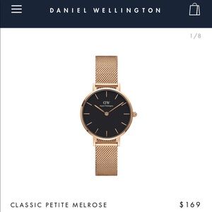 Classic petite rose gold Melrose DW watch